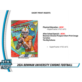 2024 Bowman University Chrome Football Hobby 12 Box Case